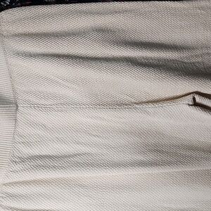 Elegant Cream Textured Women's Pants